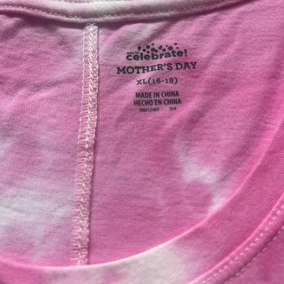 Pink and Black Tie-Dye Short Sleeve Tee - Picture 6 of 7